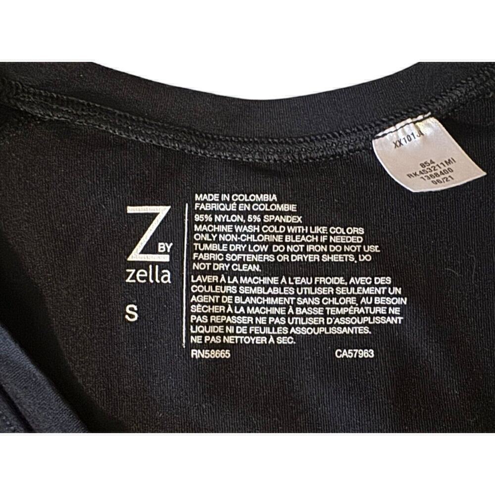 Zella Black Compression Activewear Small Shirt Short Sleeve Gym Workout Running - Picture 7 of 8
